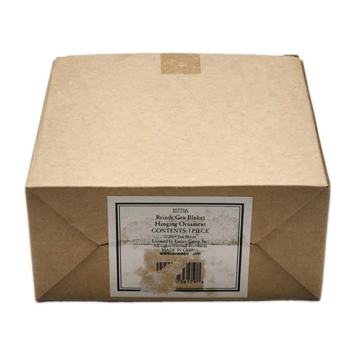 Manta verde reno Jim Shore adorno colgante 117716 Heartwood Creek en caja - Imagen 17 de 18