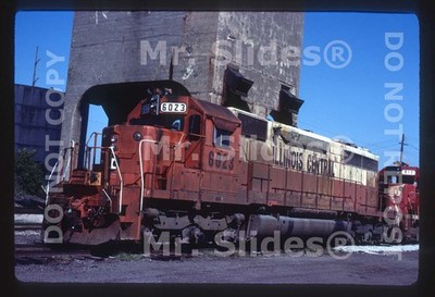Original Slide IC Illinois Central Rare SD40A 6023 Council Blulffs IA 1983