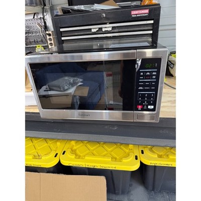 Cuisinart 1.1cu ft Counter Top Microwave Sensor Cook Inverter Te Black Stainless