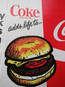 "COKE ADDS LIFE TO....." - Coca Cola 6 Pack Bottle Carrier - 10 Ounce