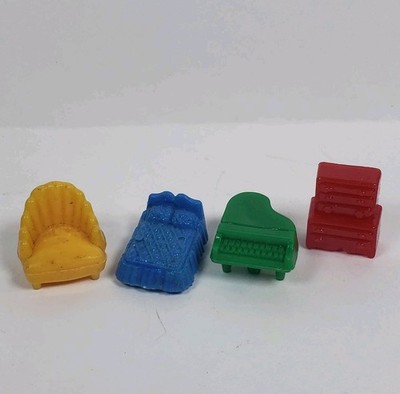 4 Pc VTG Gumball Prize Eppy Furniture Lot Miniature Cracker Jack Premium