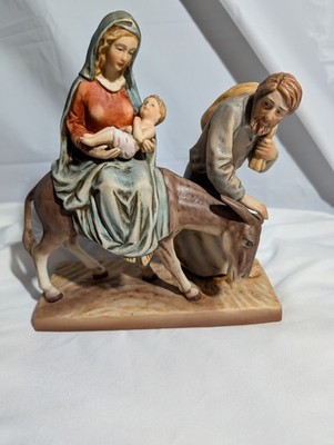 1977 Ceramica Excelsius Nativity Holy Family Figurine Mexico Flight Into Egypt