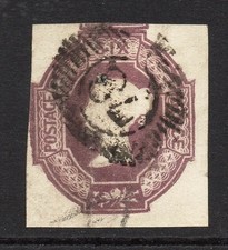 GB QV SG59Wi 6d Dull Lilac Embossed Issue Wmk Inverted Very Fine Used Cat £750