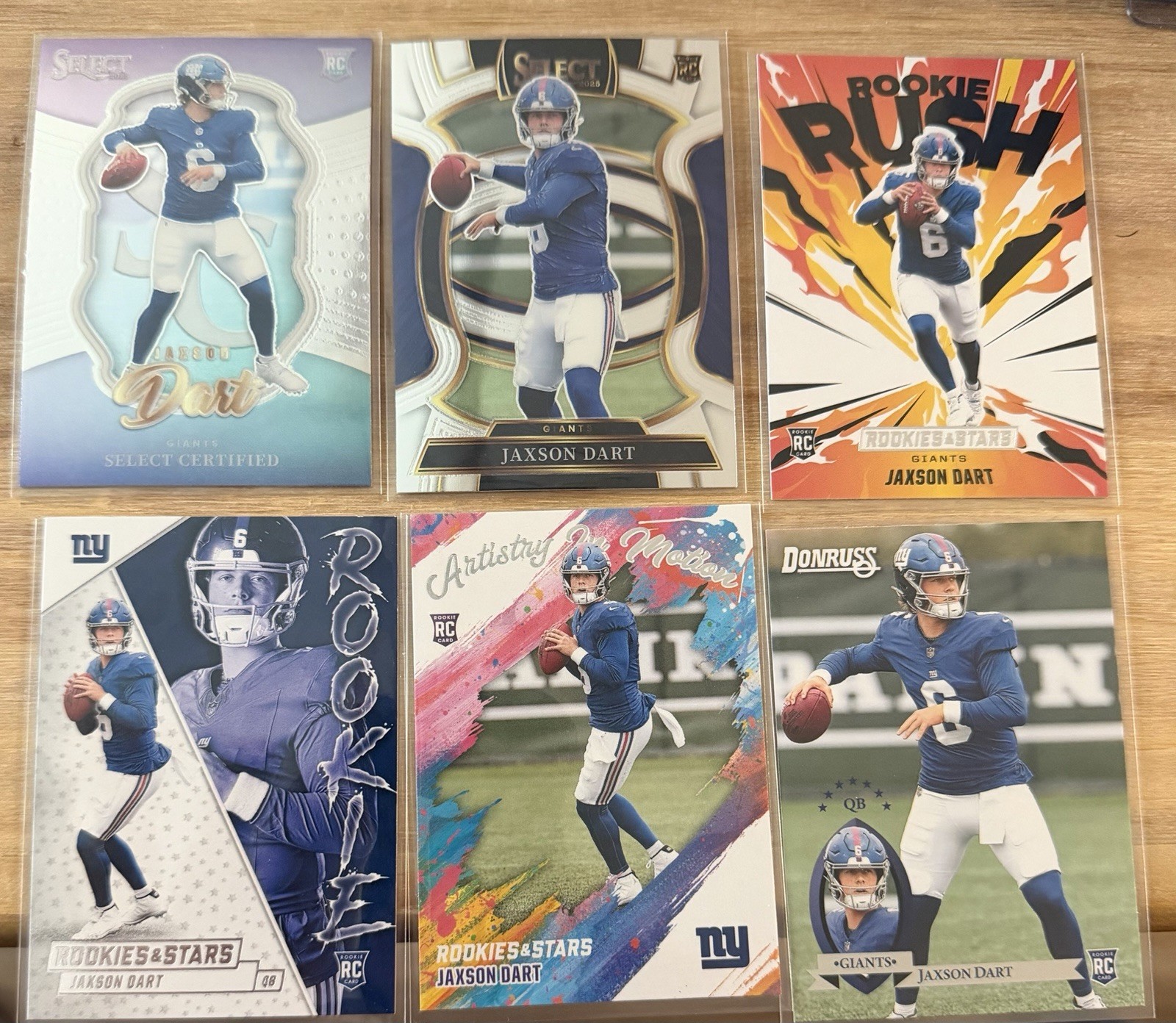 Lot Of (6) Jaxson Dart Panini Rookie Cards