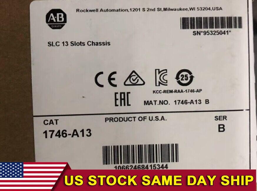 New Factory Sealed AB 1746-A13 SLC 500 13 Slots PLC Chassis Rack 1746A13