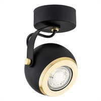 Deckenlampe 1X5W/Gu10 IP20 Schwarz Messing Modern