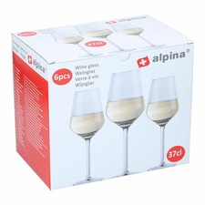Satz Weingläser Alpina Durchsichtig 370 ml [6 Stück]