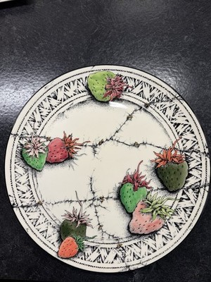 Gien France- Fraises en Folie- Wild Strawberries- Rond Schaal- Round Platter