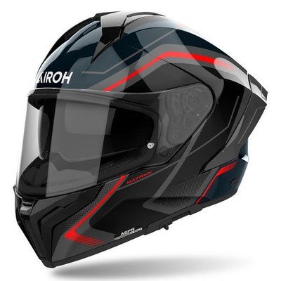 Full Face Helmet Airoh Wide Red Fiber Sport Racing Helmet