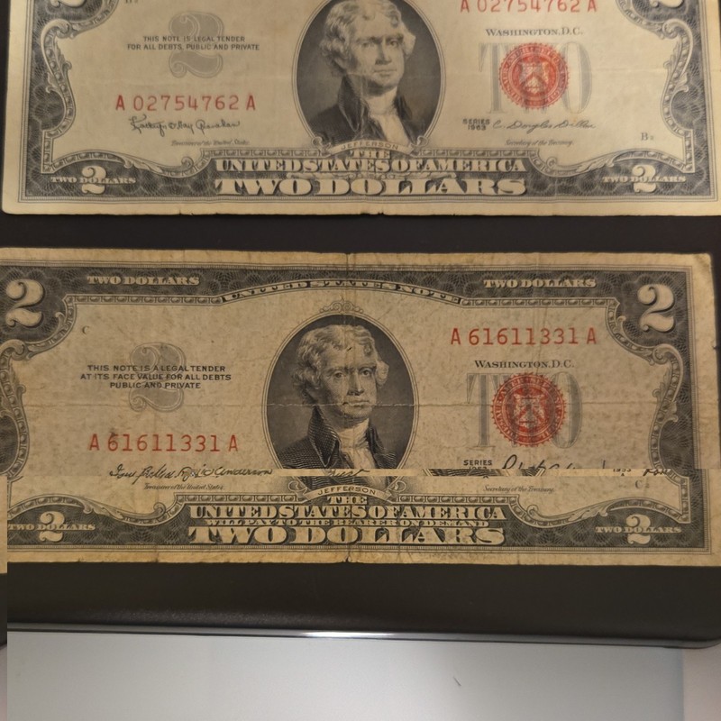 United States $2 Banknotes Lot 2003 Circulated Mixed Notes Uncertified