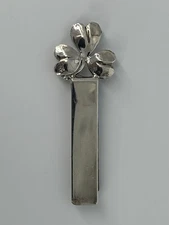 LEONORE DOSKOW INC. Silver Plate Minimalist Clover BOOKMARK 1980’s