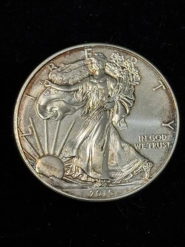 2015 1 Oz Silver American Eagle BU .999 Pure Silver Toning