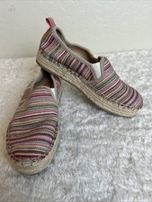 Sam Edelman Dz 7 Shoes Womens Carrin Espadrille Loafers Striped Canvas Slip On