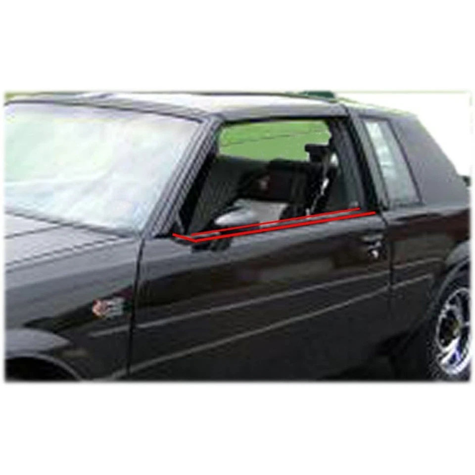 Juego de 4 piezas de sellos de fieltros de barrido de ventana interior y exterior para Buick Foto 3 de 3