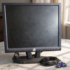 Dell E173FPF 17  LCD Flat Panel Monitor VGA Desktop Display w/ Stand  Cables