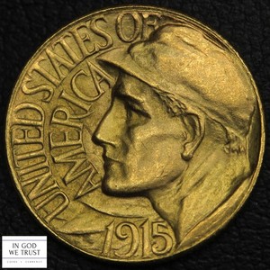 1915 S Panama Pacific PAN-PAC Commemorative Gold One Dollar G$1