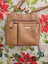 Strada Light Brown Faux Leather Shoulder Bag
