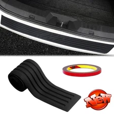 1PCS Rear Bumper Guard Rubber Protector Trim Cover Scuff Car Trunk Protector Kit