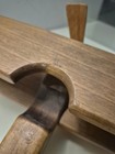 Vintage Wooden Hand Made Bi-Plane Airplane Toy 10 inches square Propeller Spins — photo 8