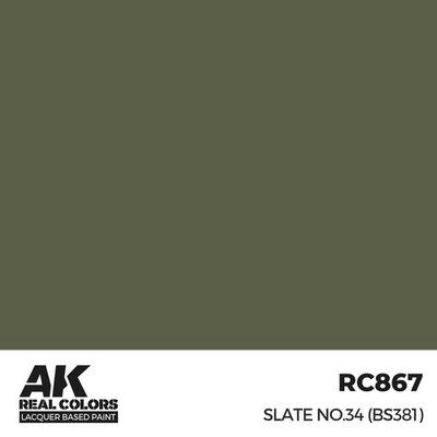 AK-RC867 AK Interactive Real Colors Slate No.34 (BS381) 17 ml.