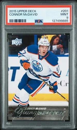 2015 Upper Deck #443 Connor McDavid Young Guns PSA 9 Rookie Rc