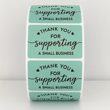 "Thank You For Supporting a Small Business" Stickers - Packaging Label sticker