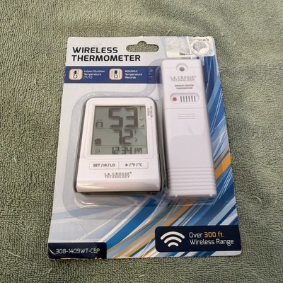 La Crosse Technology Wireless Thermometer Indoor Outdoor 308-1409WT-CPB NEW