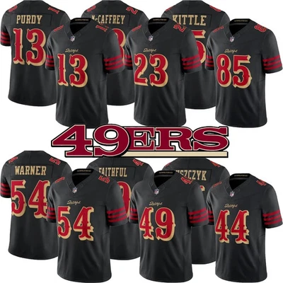 Men's 49ers 2025 “Rivalries” Game Player Black Limited Stitched Jersey