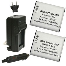 Replacement for Sony Cyber-shot DSC-S950 Battery 2-Pack, 1200mAh and Charger