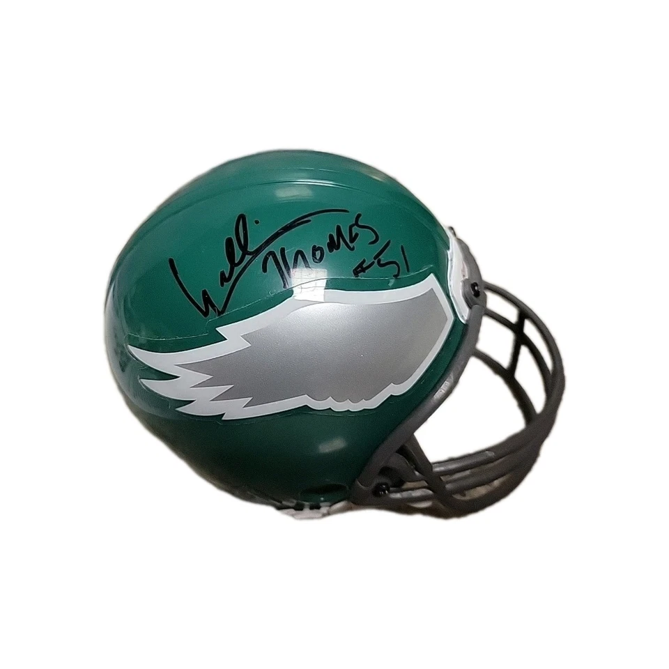 MICROCASCO FIRMADO POR PHILADELPHIA EAGLES 2 7/8 RICKY WATTERS, WILLIAM FULLER,... Foto 3 de 4