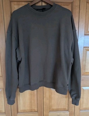 Pull & Bear Black Label Brown Crew Sweat Shirt Size Medium 