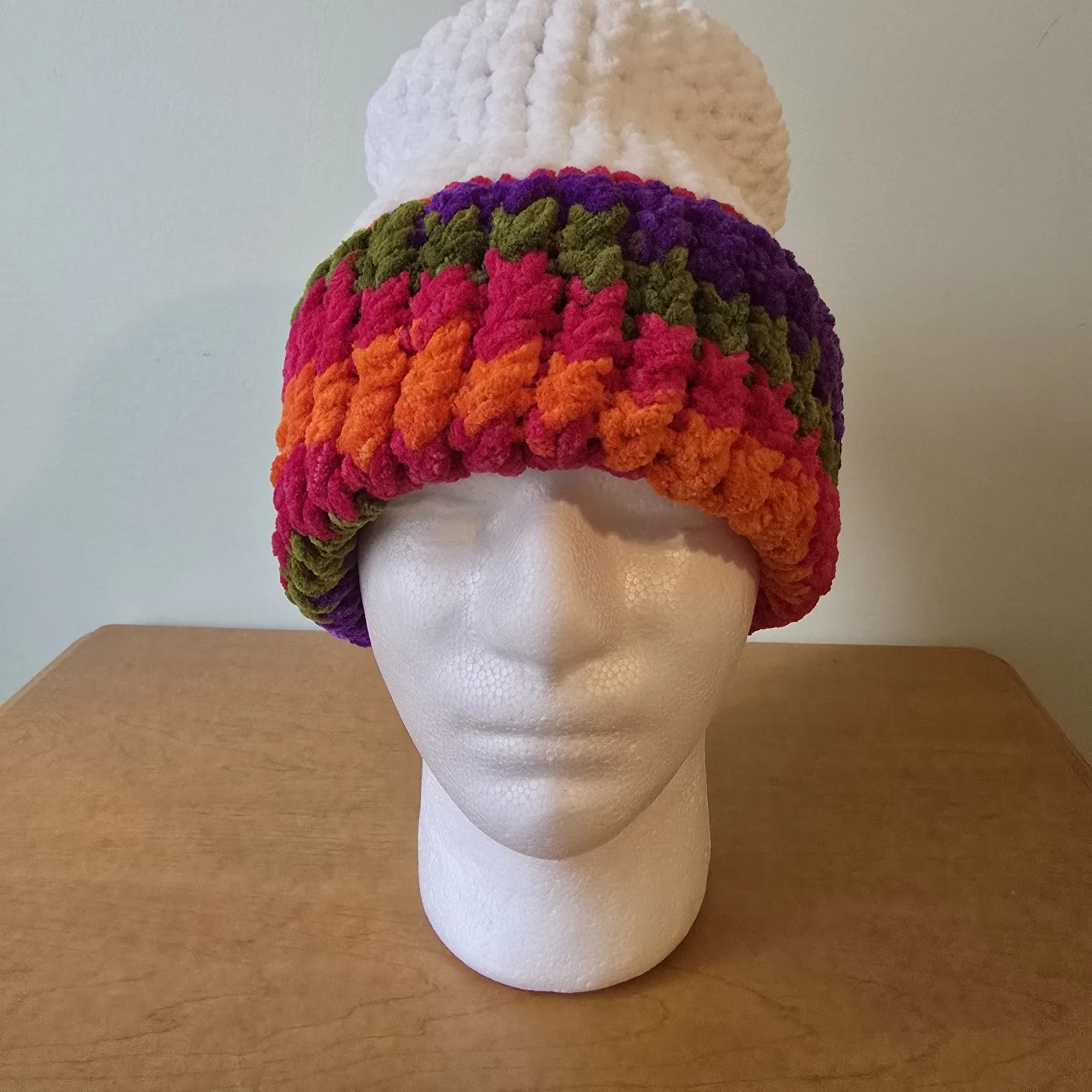 New Hand made, Men's or Women's hat, winter, warm, knitted cap beanie hat.