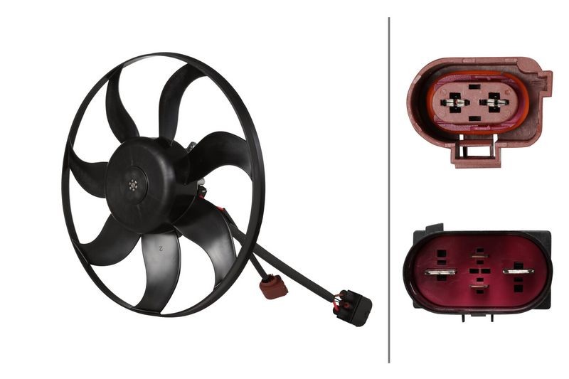 Left Right Engine Cooling Fan Fits Audi A1 A3 Seat Leon VW Passat HELLA