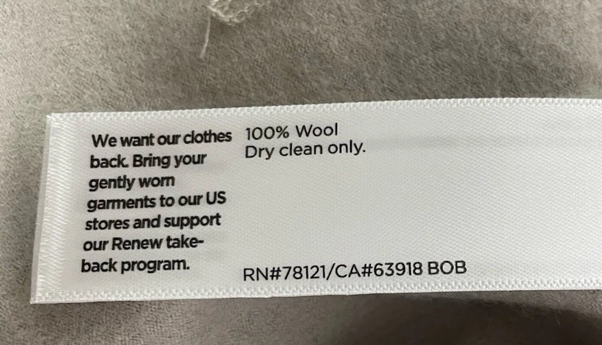 EILEEN FISHER Felted Wool Jersey Wide Leg Pants Beige Size Small Petite - Image 4 of 4