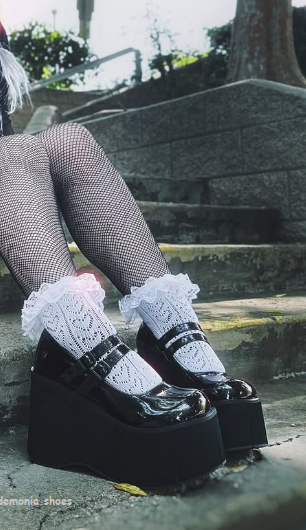 専用GRAPE Black Mary Jane Platform shoes 専用GRAPE Black Mary Jane Platform shoes Womens Ankle Strap