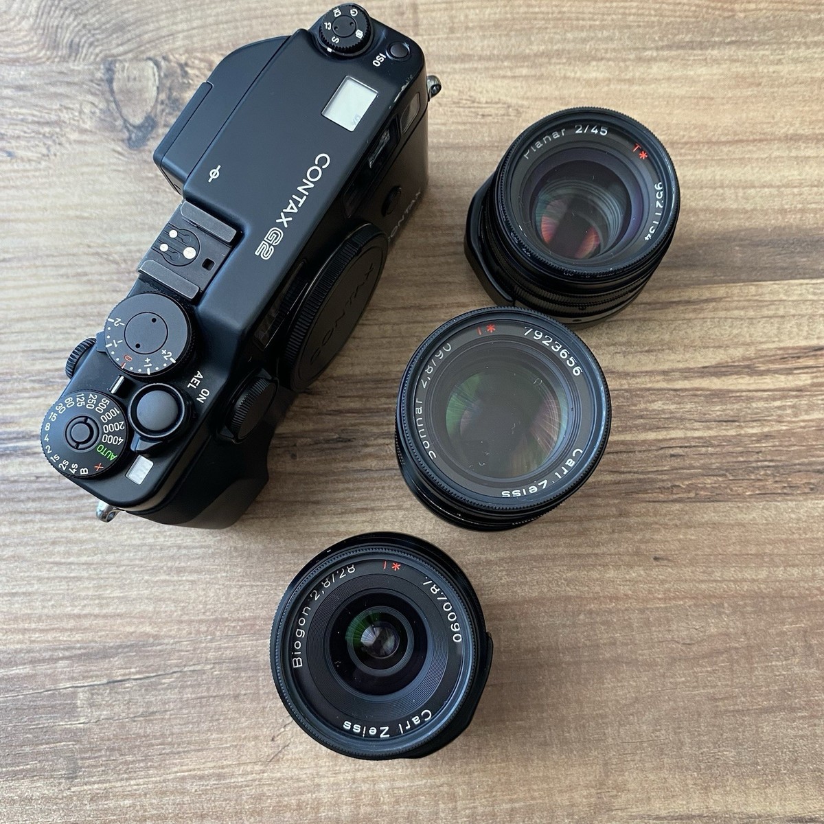 contax G2 Rangefinder 35mm film camera Black Contax 45mm