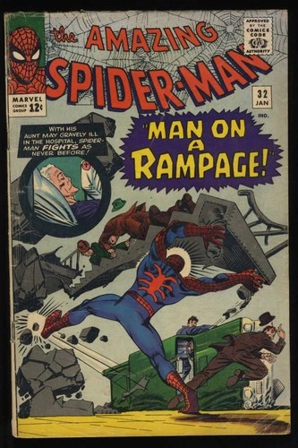 Amazing Spider-Man #32 VG- 3.5 Stan Lee! Steve Ditko Art!! Marvel 1966
