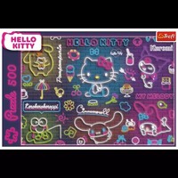 Puzzle 500 ElementóW. Neon Hello Kitty - Trefl