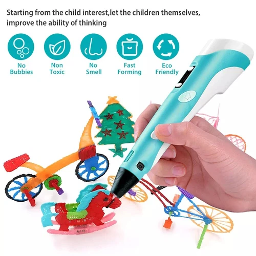 3D Druck Stift Set 3D Zeichenstift mit LED Display 12 Farben Filament Kind Geschenk - Bild 1 von 15