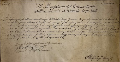 LAUREA IN PERGAMENA DI SPEZIALE 1800 UNIVERSITÀ DEGLI STUDI PROTOMEDICATO TORINO - Picture 9 of 10
