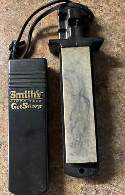 Smith's -  4  Whetstone with Keeper - Get Sharp Stone Knife Sharpener Portable
