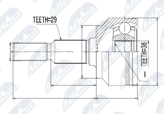Jeu de joints arbre de transmission pour Jeep Commander 3.0 CRD 4x4
