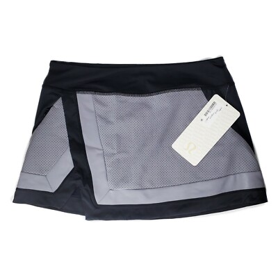 Lululemon Light it Up Skirt Reflective Silver Black Size