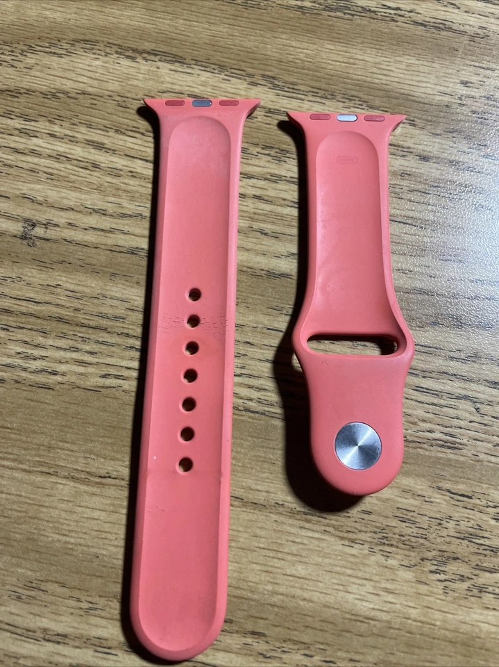 Original Apple Watch 5 4 3 2 1 Correa Deportiva "Rosa" 38mm M/L Pin Plateado Foto 2 de 4