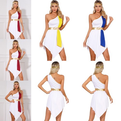 Damen Kleid Glänzend Kleider Rom Kostüm Karneval Tanzbekleidung Cosplay Party - Bild 1 von 40