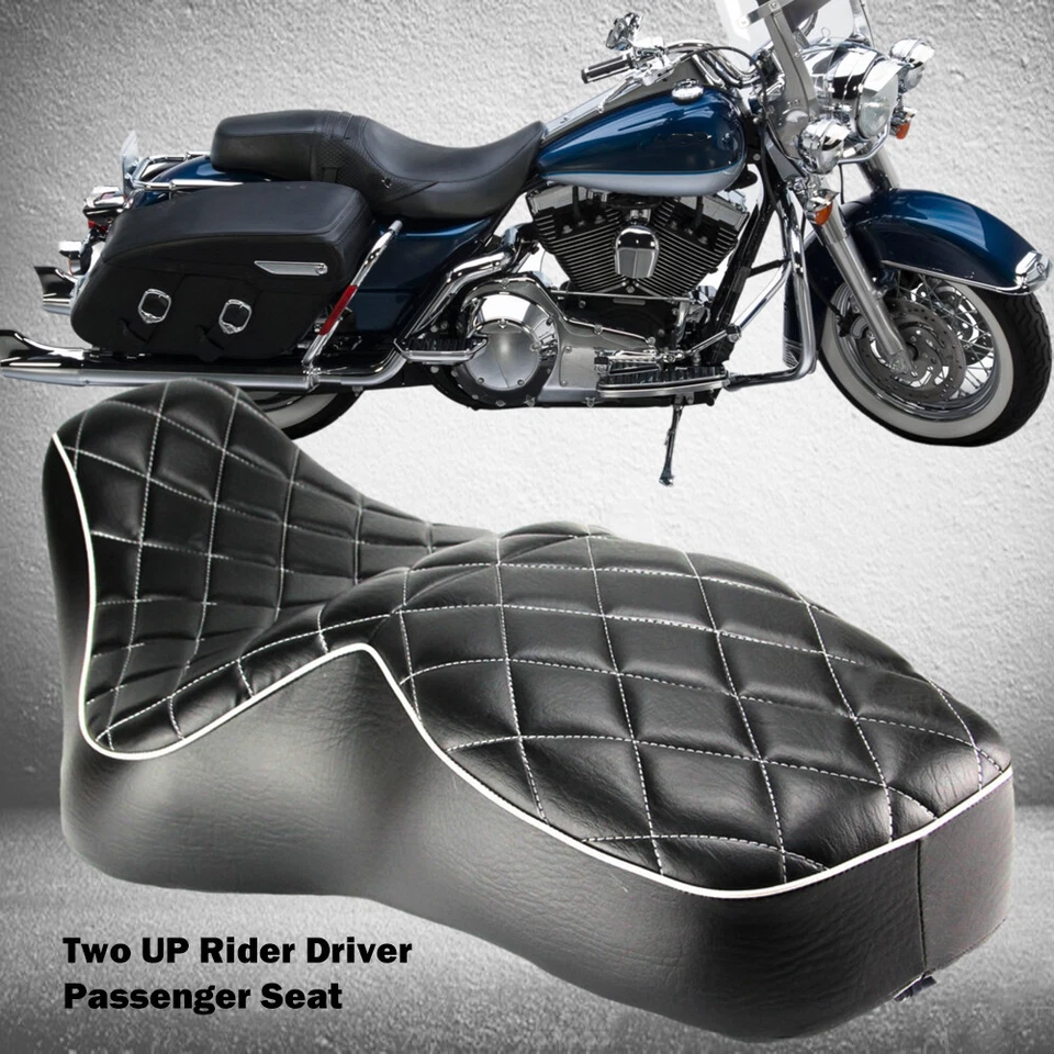 Driver Passenger Seat For Harley Touring Street Glide 06-07 Road King 1997-2007 Foto 2 de 4