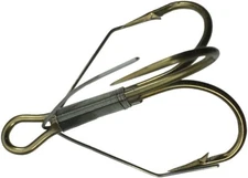25 GT 3551W Bronze Weedless Treble Hooks size 4