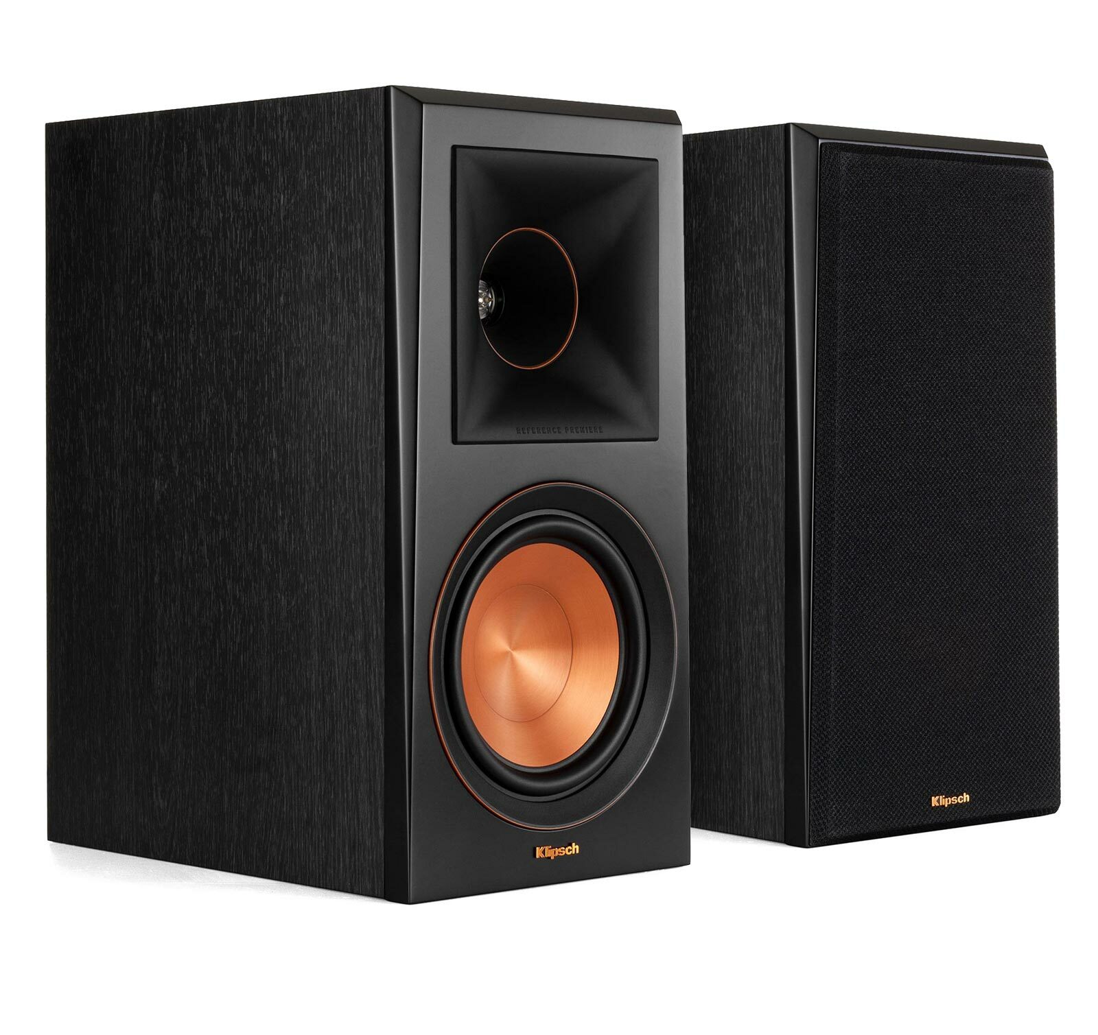 Klipsch RP-600M - Виниловые колонки с открытым корпусом из черного дерева (Pr) для книжных полок