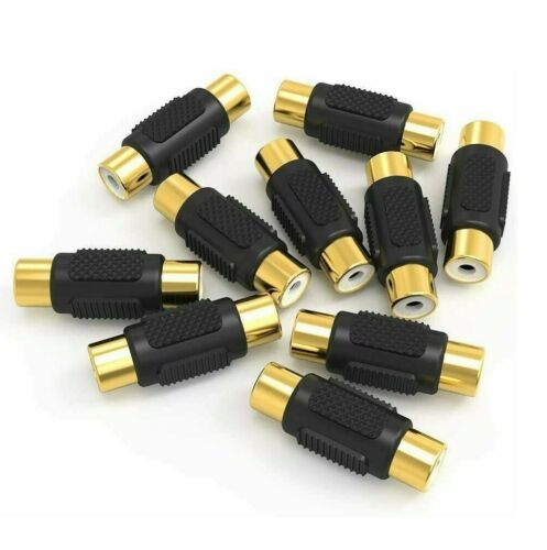 10-Pack RCA Audio Video Female to Female Coupler Adapter Converter Connectors - Picture 5 of 7