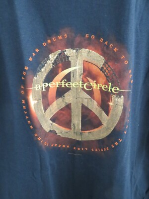 A Perfect Circle Album Tour 2010 eMotive Black T-Shirt, Size Large